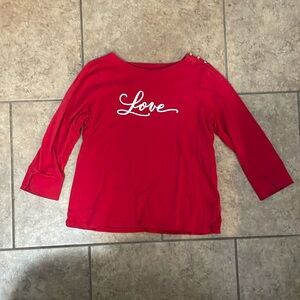 Liz Claiborne Love Long Sleeve Shirt size Medium